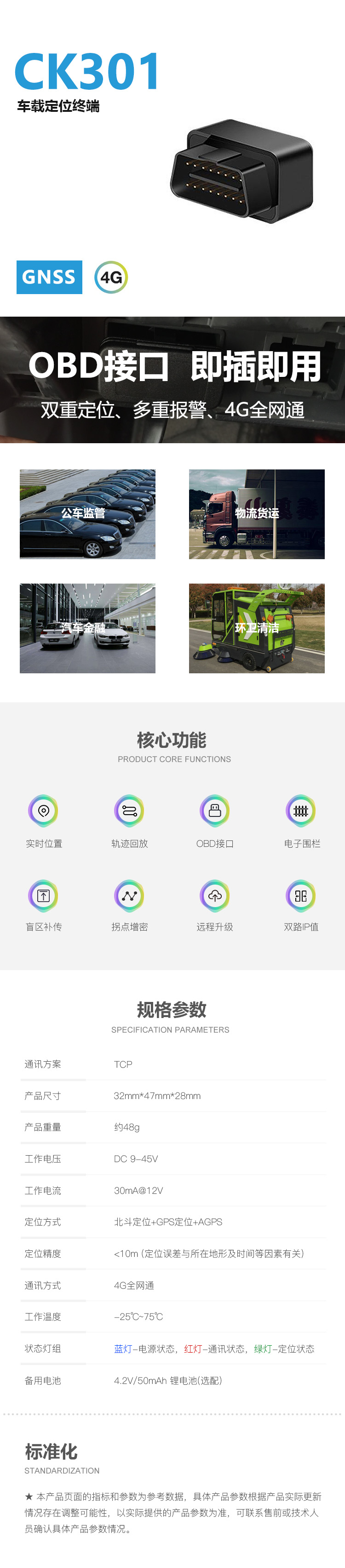 CK301 車載有線 產品詳情