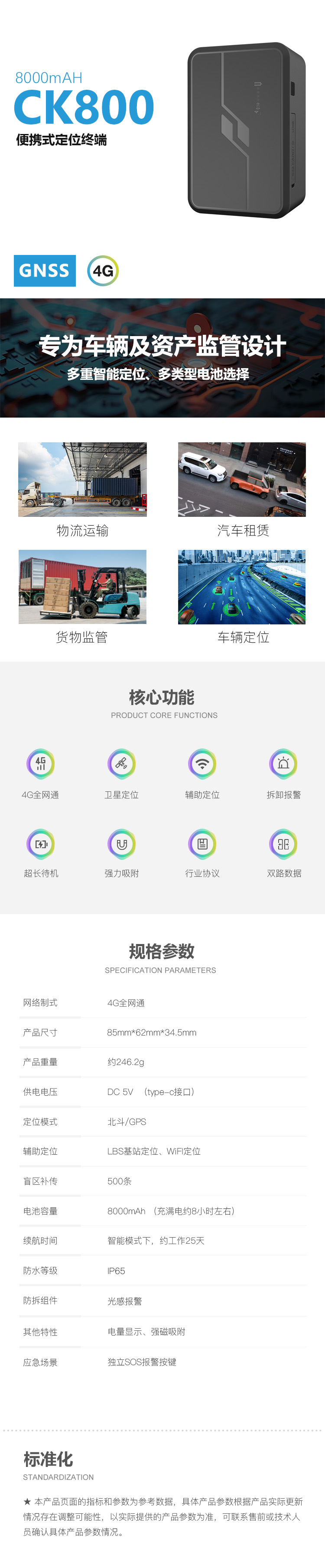 CK800-8000 便攜式定位終端 產(chǎn)品詳情